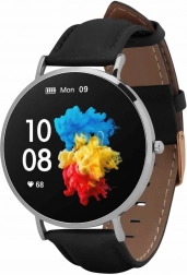 GARETT Verona damski smartwatch srebrno‑czarny z AMOLED