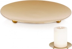 Metalowa złota podstawka pod świece 12 cm