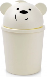 Kosz na śmieci z niedźwiadkiem 1,5 l, kremowy