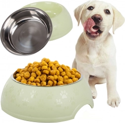 Duża metalowa miska na karmę dla psów i kotów 1200 ml