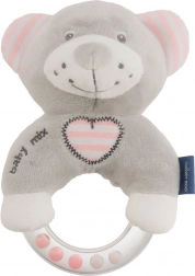 Dziecięca pluszowa grzechotka BABY MIX miś różowy