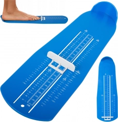Niebieski miernik rozmiaru butów