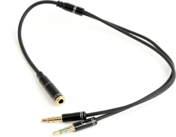 Adapter audio 4‑pin na 2× 3,5 mm minijack, 0,2 m