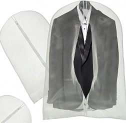 Ochronny pokrowiec na odzież 60 × 100 cm z zamkiem – Przezroczysty 60×120