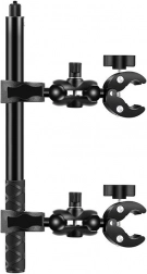 Uchwyt motocyklowy/rowerowy PULUZ z dwiema klamrami i kijem selfie 150 cm