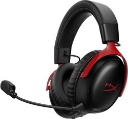 Bezprzewodowe słuchawki gamingowe HyperX Cloud III S czarno‑czerwone