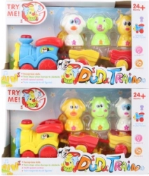 Zabawny pociąg ze zwierzątkami na baterie