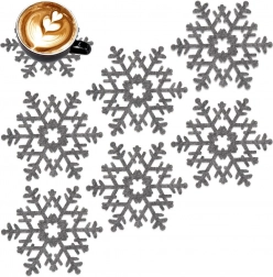 Filcowe podkładki pod filiżanki szare 13,5 cm, 6 szt.