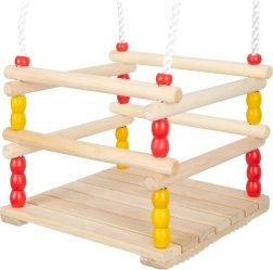 drewniana huśtawka dziecięca z barierką SMALL FOOT