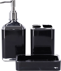 Zestaw łazienkowy 3 szt. BERRETTI, czarny + chrom