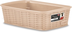 Plastikowy koszyk Elegance 20 × 14 × 6 cm – Beżowy