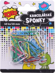 Kolorowe spinacze biurowe 28 mm