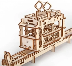 Ugears kolejka linowa z trasą – 3D drewniana mechaniczna układanka
