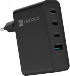 Ładowarka sieciowa Natec Ribera GaN 3xUSB-C + 1x USB-A 100W czarna