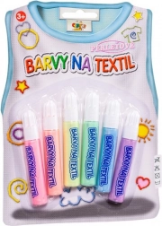 Creatoys perłowe farby do tkanin, zestaw 6 szt.