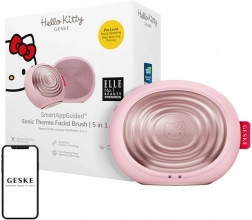 Soniczna szczoteczka do twarzy 5w1 Geske z aplikacją Hello Kitty różowa