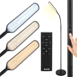 Stojąca lampa LED Izoxis 180 cm czarna z pilotem