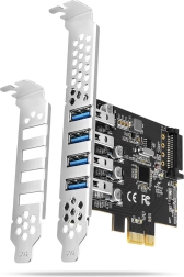 Kontroler PCIe USB 3.2 Gen 1 z 4 portami, UASP, chipset Renesas, zasilanie SATA