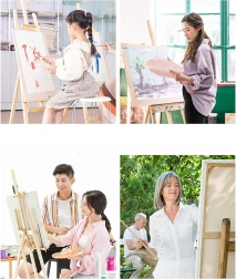 Malowanie po numerach z ramą 30 × 40 cm – kociątko