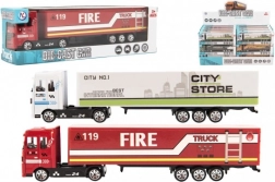 Ciężarówka z naczepą – metalowa kabina, wolnobieg, 19 cm