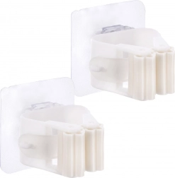 Samoprzylepny uchwyt na mopa i miotłę, zestaw 2 szt.