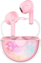 Bezprzewodowe słuchawki TWS Onikuma T35 różowe