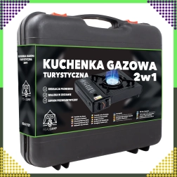 Przenośna turystyczna kuchenka gazowa 2w1 w walizce