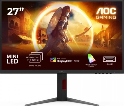 Monitor gamingowy 27" AOC U27G4XM, 4K, 160 Hz, Fast IPS, Mini LED, HDMI, DisplayPort, pivot