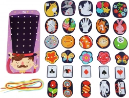 Lucy & Leo magiczny drewniany zestaw do sznurowania