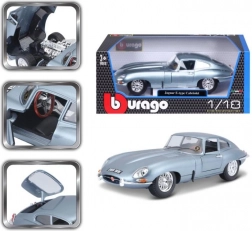 Bburago 1:18 Jaguar E Coupe Metaliczny Srebrno-Niebieski