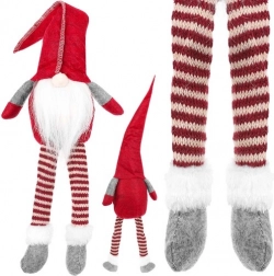 Siedzący skrzat tekstylna dekoracja 50 cm – Czerwony