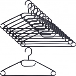 czarne obrotowe wieszaki na ubrania 10 szt.
