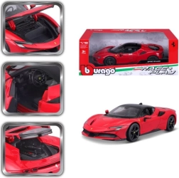 Metalowy model BBURAGO FERRARI SF90 STRADALE 1:18 czerwony
