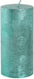 Rustykalna świeca Provence 12 cm zielona