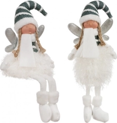 Siedząca świąteczna wróżka z lśniącymi skrzydłami RUHHY 55 cm