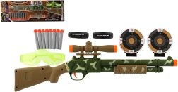 Plastowa strzelba z celownikiem i piankowymi nabojami, 51 cm