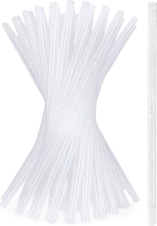 Zestaw błyszczących wielorazowych słomek 22 cm – 50 szt.