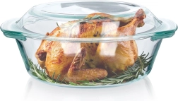 Szklane żaroodporne naczynia do zapiekania z pokrywką 2 l + 750 ml Vilde