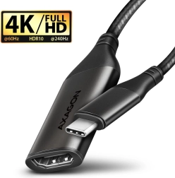 Adapter USB-C na HDMI 4K/60Hz aluminiowy, 25 cm kabel