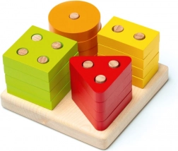 CUBIKA Sortujemy kształty – drewniana układanka, 17 elementów