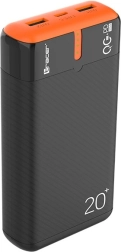 Powerbank tracer energen 20000 mah z pd i qc 3.0, czarno‑pomarańczowy