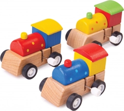 Drewniana kolorowa lokomotywa Bigjigs Toys