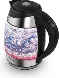 Szklany czajnik elektryczny Esperanza Seine 1,7 l, czarny z podświetleniem LED i regulacją temperatury