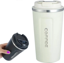 Termiczny kubek z wyświetlaczem, biały 510 ml