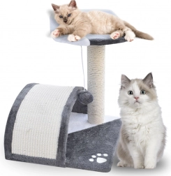 kompaktowy drapak dla kotów z hamakiem i budką 43 cm