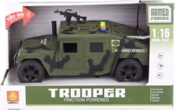 Wojskowy samochód na baterie ze światłami i dźwiękami