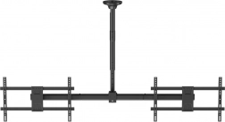 Sufitowy uchwyt na dwa TV 34–60" z regulacją wysokości i VESA 600×400