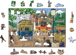 Drewniane puzzle Wiktoriańska ulica XL