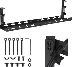 Podbiurkowy organizer kabli z regulowaną listwą