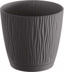 Doniczka Sandy z podstawką 14,9 cm antracyt